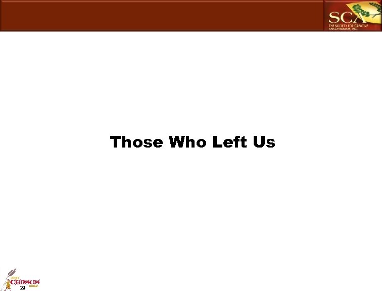 Those Who Left Us 29 