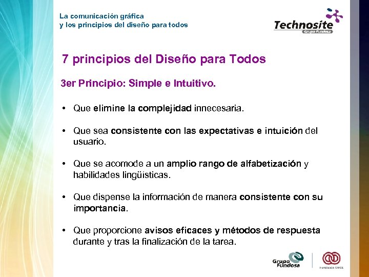 La comunicación gráfica y los principios del diseño para todos 7 principios del Diseño