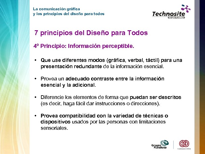 La comunicación gráfica y los principios del diseño para todos 7 principios del Diseño