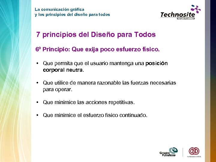 La comunicación gráfica y los principios del diseño para todos 7 principios del Diseño