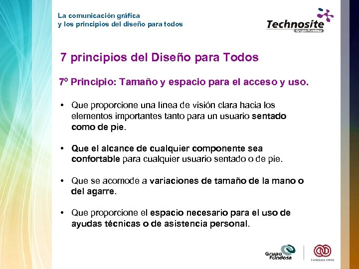 La comunicación gráfica y los principios del diseño para todos 7 principios del Diseño