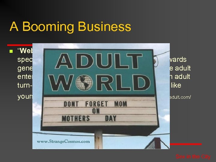 A Booming Business n “Web Design Adult is a high end design firm specializing