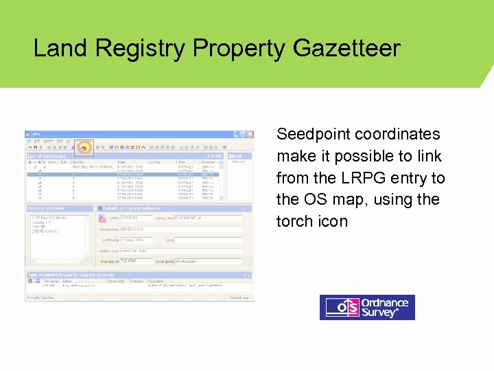 Land Registry Property Gazetteer Seedpoint coordinates make it possible to link from the LRPG
