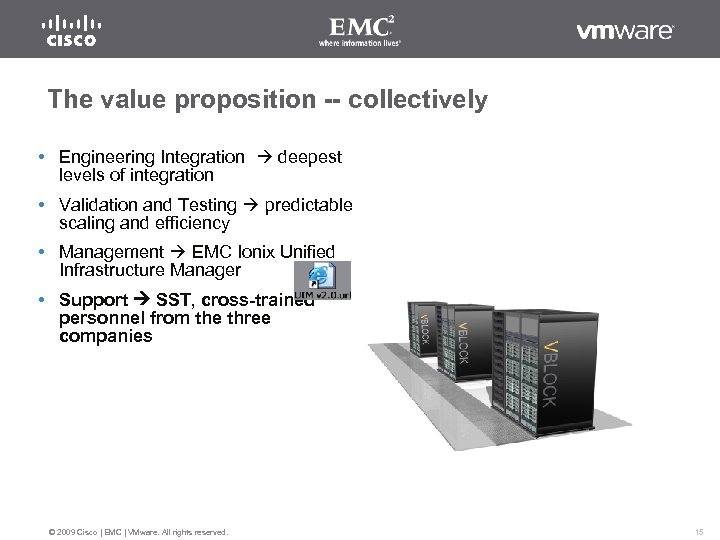 The value proposition -- collectively Engineering Integration deepest levels of integration Validation and Testing