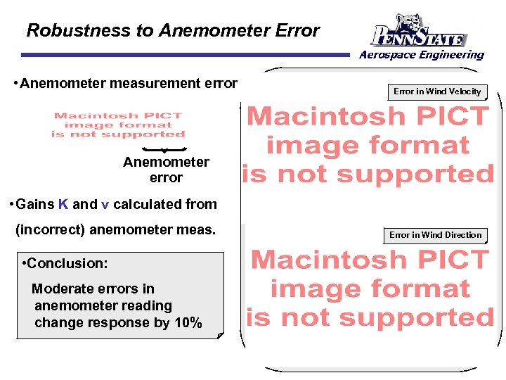 Robustness to Anemometer Error • Anemometer measurement error Error in Wind Velocity Anemometer error