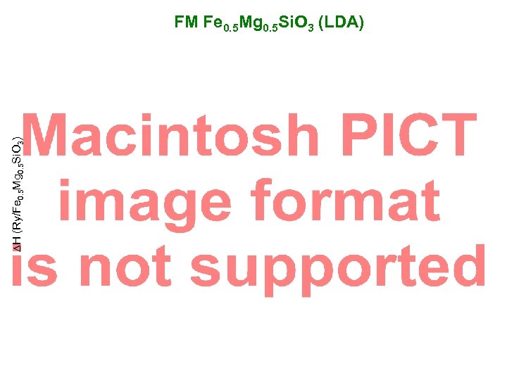 DH (Ry/Fe 0. 5 Mg 0. 5 Si. O 3) FM Fe 0. 5