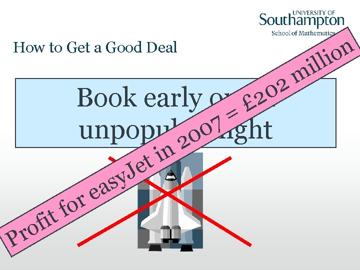 How to Get a Good Deal fi ro P 02 Book early on £