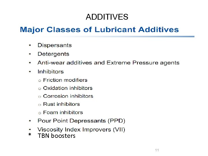 ADDITIVES * TBN boosters 11 