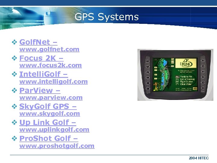 GPS Systems v Golf. Net – www. golfnet. com v Focus 2 K –