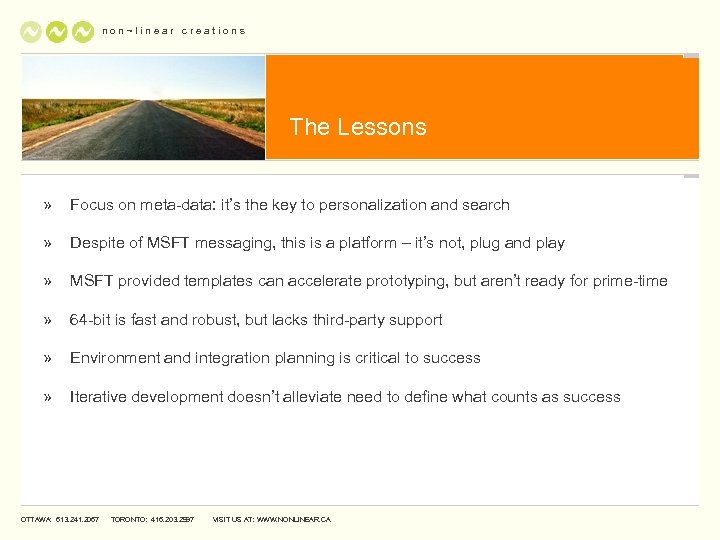 non~linear creations The Lessons » Focus on meta-data: it’s the key to personalization and