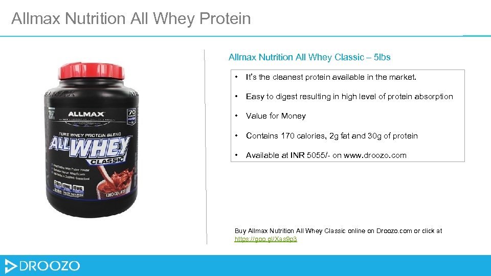 Allmax Nutrition All Whey Protein Allmax Nutrition All Whey Classic – 5 lbs •