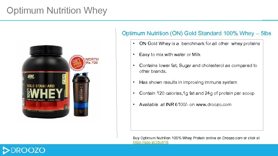 Optimum Nutrition Whey Optimum Nutrition (ON) Gold Standard 100% Whey – 5 lbs •