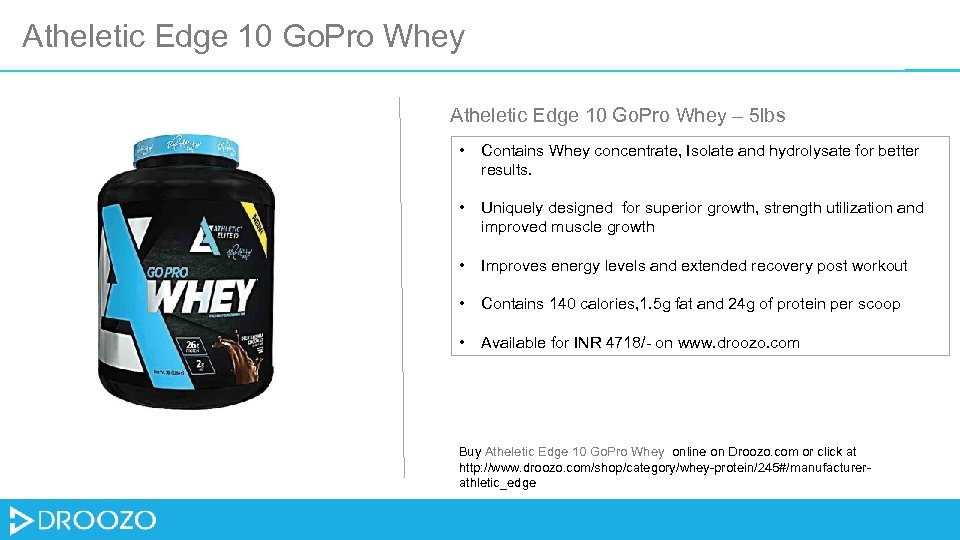 Atheletic Edge 10 Go. Pro Whey – 5 lbs • Contains Whey concentrate, Isolate