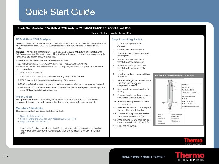 Quick Start Guide 30 