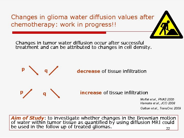 Changes in glioma water diffusion values after chemotherapy: work in progress!! Changes in tumor