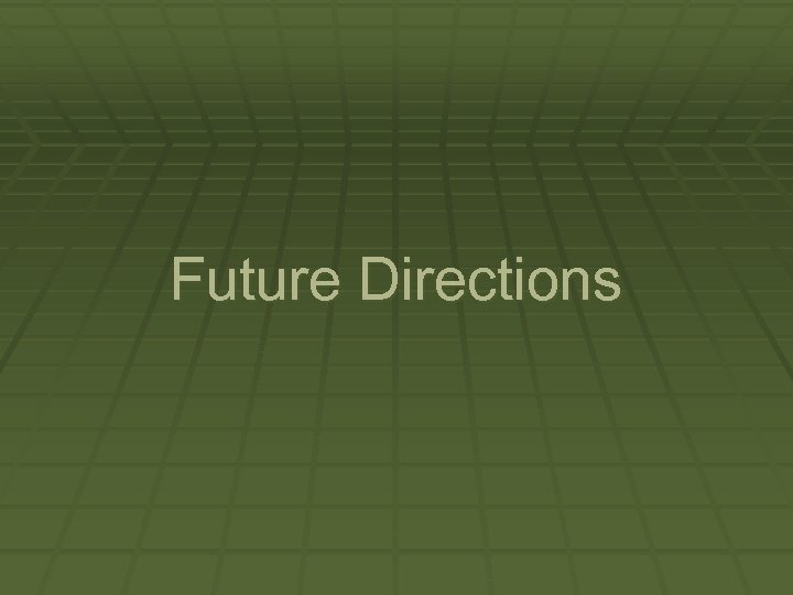 Future Directions 