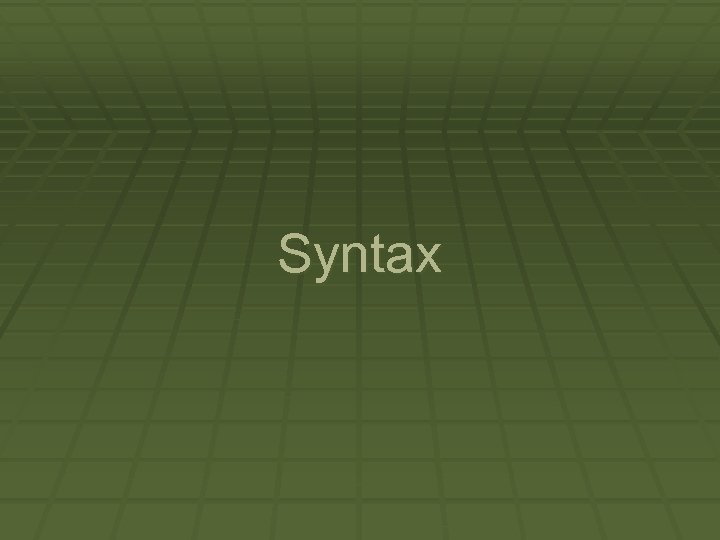 Syntax 