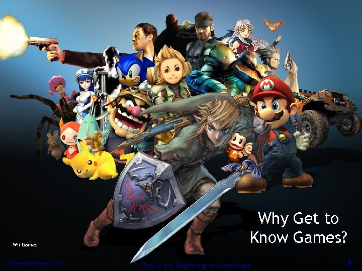 Wii Games © K. Becker Ed-Media ’ 07 Why Get to Know Games? Play
