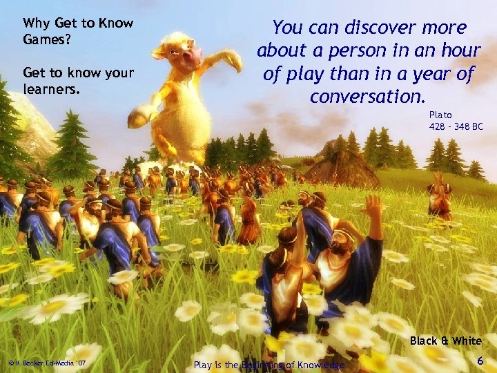 Why Get to Know Games? Get to know your learners. You can discover more