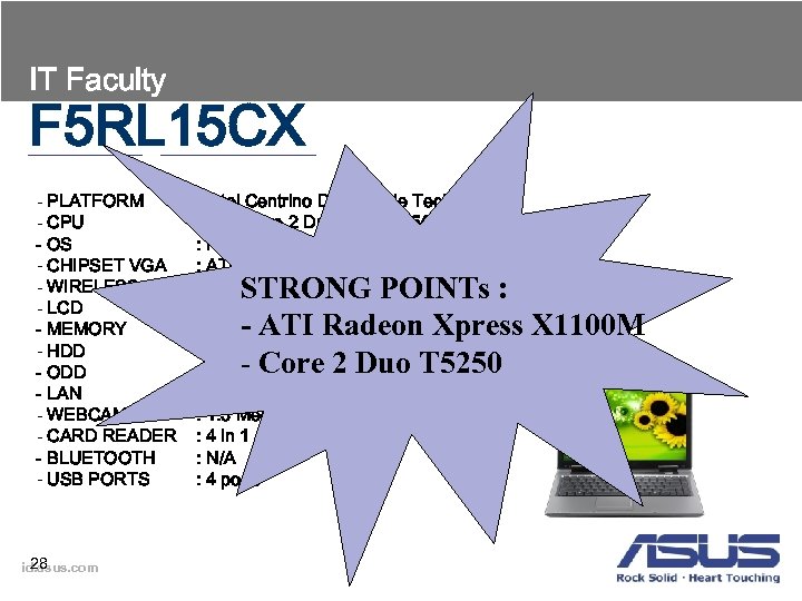 IT Faculty F 5 RL 15 CX - PLATFORM - CPU - OS -