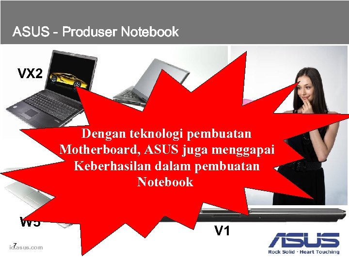 ASUS - Produser Notebook VX 2 R 1 Dengan teknologi pembuatan Motherboard, ASUS juga