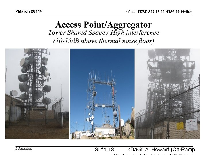 <March 2011> <doc. : IEEE 802. 15 -11 -0186 -00 -004 k> Access Point/Aggregator