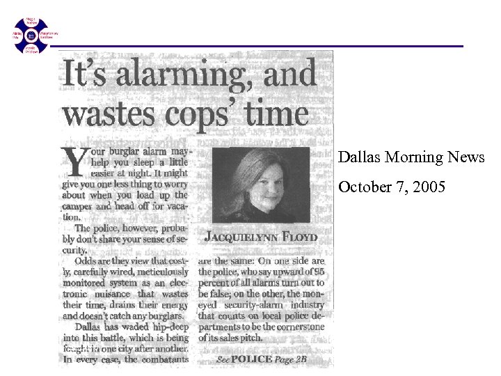 Dallas Morning News October 7, 2005 7/10/07 - SEDE'07 