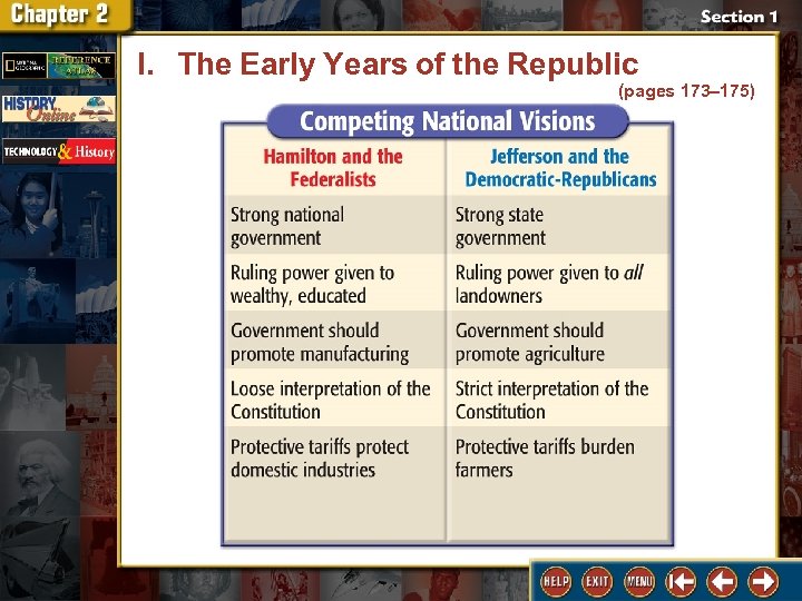 I. The Early Years of the Republic (pages 173– 175) 