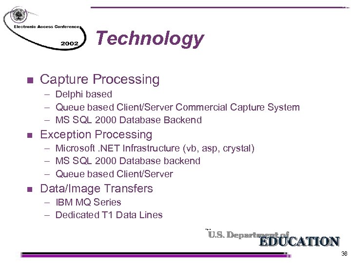 Technology n Capture Processing – Delphi based – Queue based Client/Server Commercial Capture System