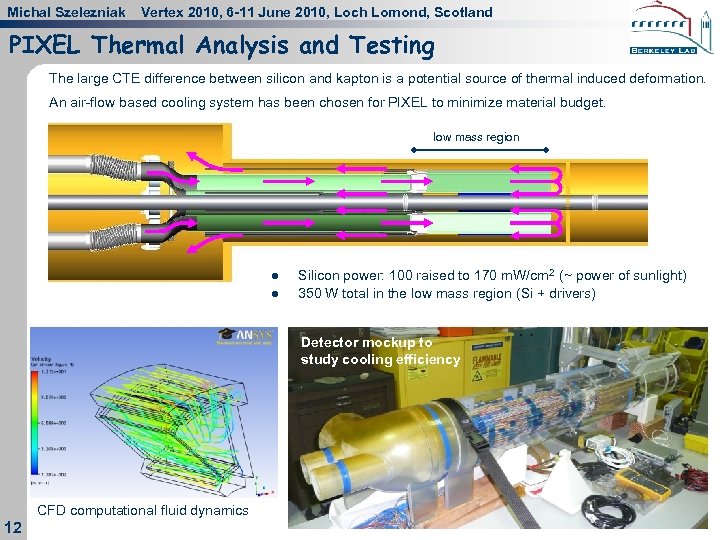 Michal Szelezniak Vertex 2010, 6 -11 June 2010, Loch Lomond, Scotland PIXEL Thermal Analysis