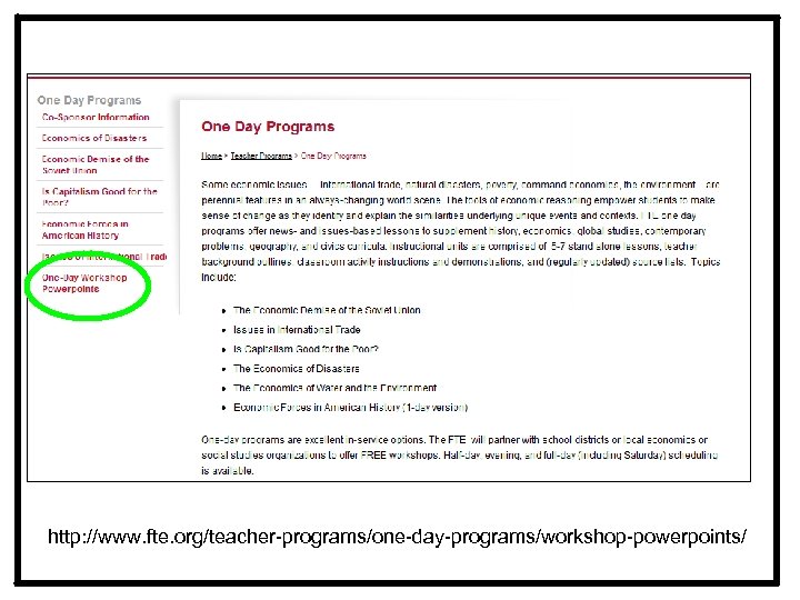 http: //www. fte. org/teacher-programs/one-day-programs/workshop-powerpoints/ 