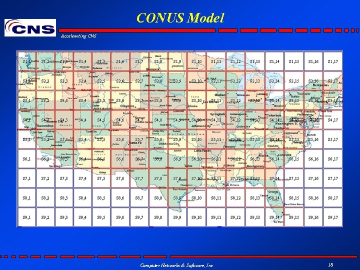 CONUS Model Accelerating CNS Computer Networks & Software, Inc 18 