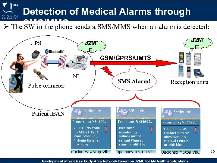 Detection of Medical Alarms through Ø The SMS/MMS sends a SMS/MMS when an alarm