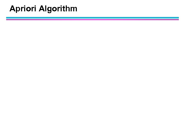 Apriori Algorithm 