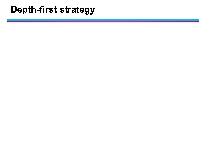 Depth-first strategy 