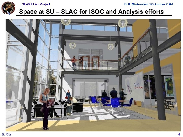 GLAST LAT Project DOE Mini-review 12 October 2004 Space at SU – SLAC for