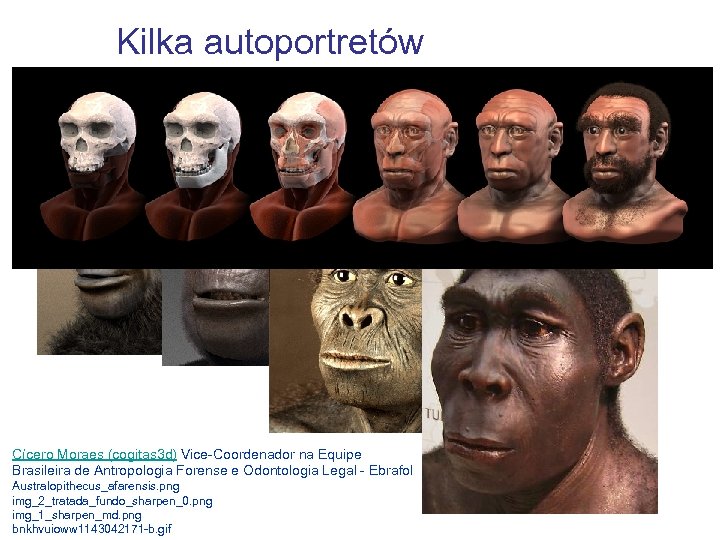 Kilka autoportretów Cícero Moraes (cogitas 3 d) Vice-Coordenador na Equipe Brasileira de Antropologia Forense