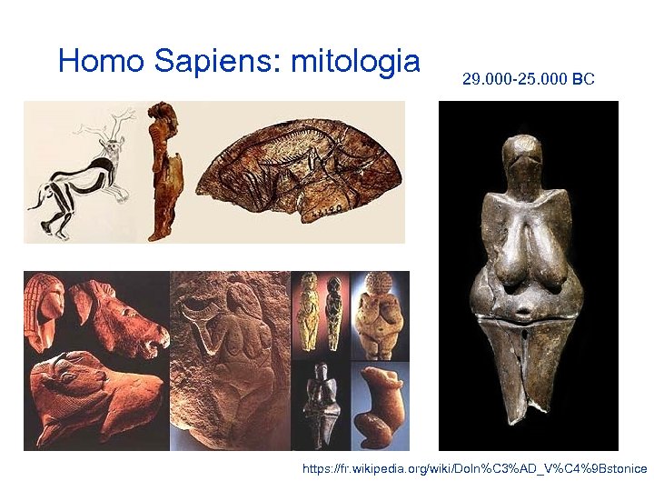 Homo Sapiens: mitologia 29. 000 -25. 000 BC https: //fr. wikipedia. org/wiki/Doln%C 3%AD_V%C 4%9