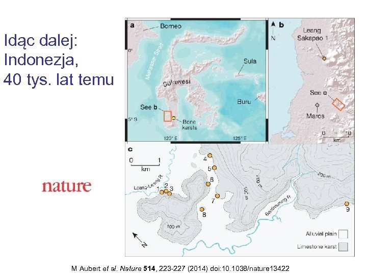 Idąc dalej: Indonezja, 40 tys. lat temu M Aubert et al. Nature 514, 223