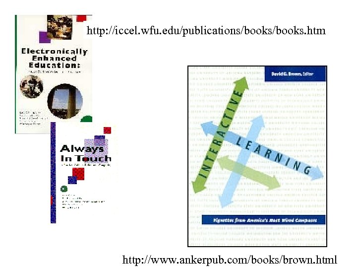 http: //iccel. wfu. edu/publications/books. htm http: //www. ankerpub. com/books/brown. html 