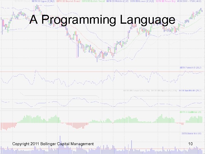 A Programming Language Copyright 2011 Bollinger Capital Management 10 