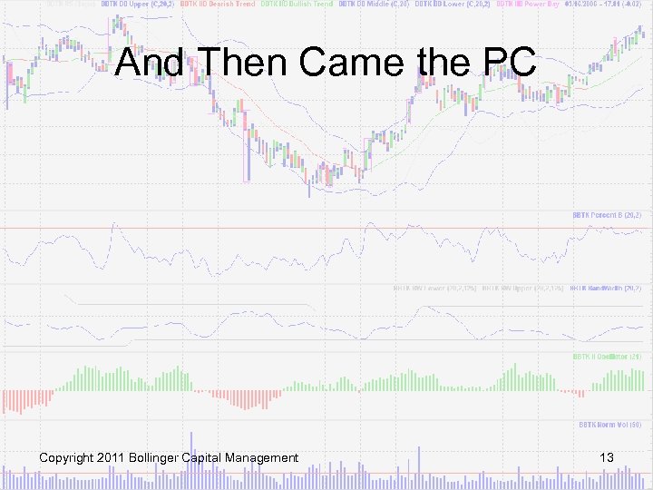 And Then Came the PC Copyright 2011 Bollinger Capital Management 13 
