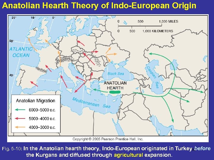 Anatolian Hearth Theory of Indo-European Origin Fig. 5 -10: In the Anatolian hearth theory,