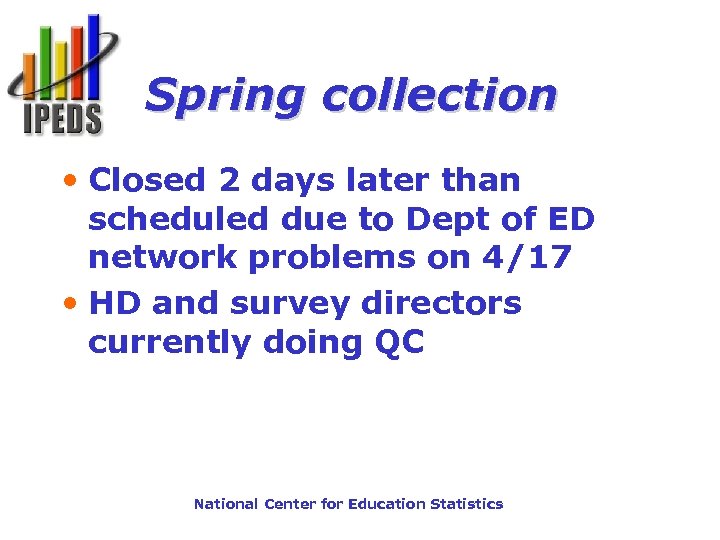 Spring collection • Closed 2 days later than scheduled due to Dept of ED