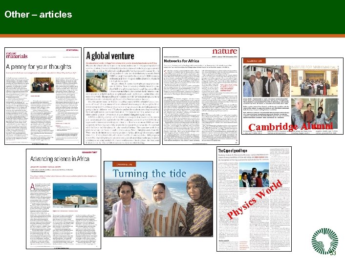 Other – articles Cambridge Alumni ld sic y Ph or s. W 53 