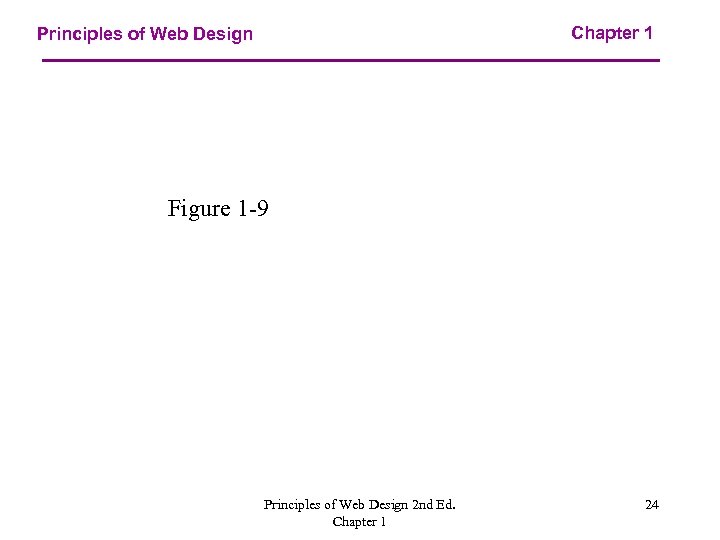 Chapter 1 Principles of Web Design Figure 1 -9 Principles of Web Design 2