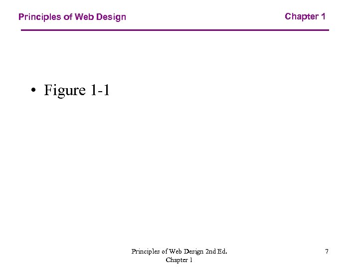 Chapter 1 Principles of Web Design • Figure 1 -1 Principles of Web Design