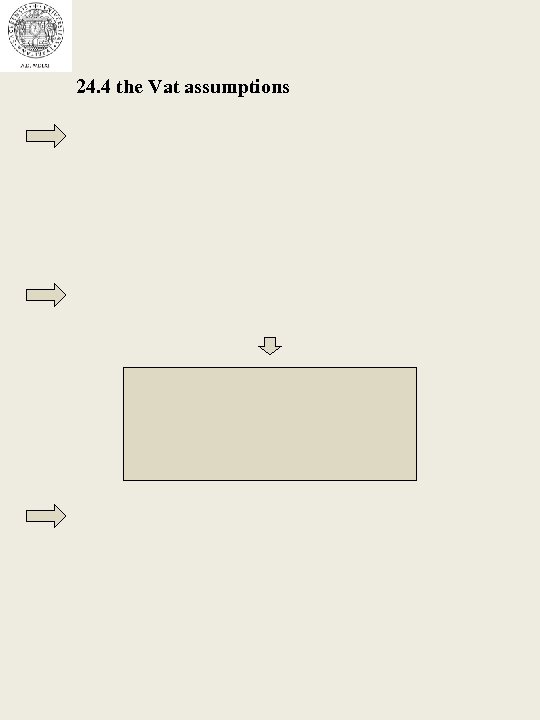 24. 4 the Vat assumptions 