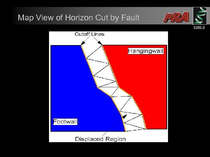 Map View of Horizon Cut by Fault KEELE 