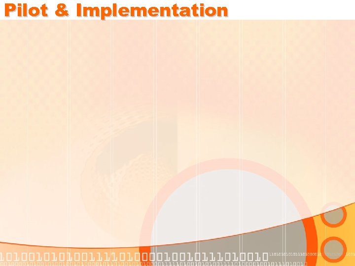 Pilot & Implementation 
